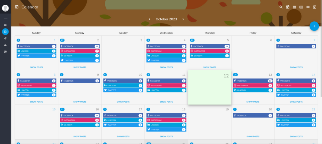 socialforce calendar - socialforce - White Label Social Media Management dashboard